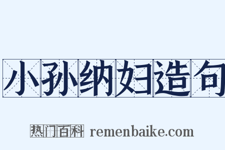 小孙纳妇造句是什么意思的图片